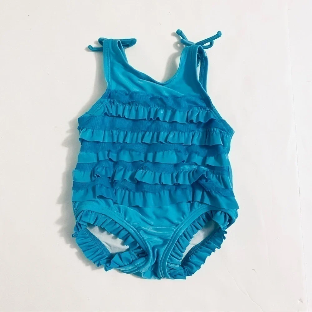 Children’s Place Blue Ruffle Infant Swimsuit